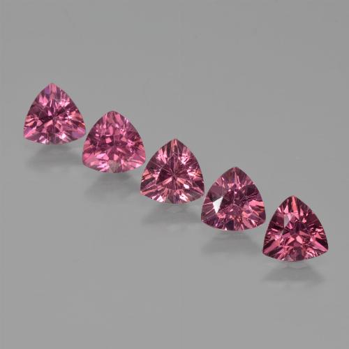 Medium Purple Родолит Гранат Камень - 0.4ct Огранка Триллион Фасетная (ID: 424339)