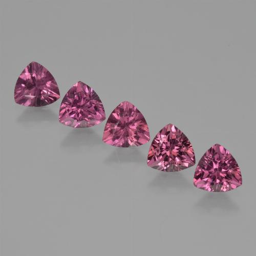 Deep Magenta-Pink Rhodolite Garnet Gem - 0.5ct Trillion Facet (ID: 424342)