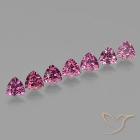 3.75 ctw Purple Rhodolite Garnet Stones, Natural Rhodolite Garnet in Trillion Facet Shape for Sale