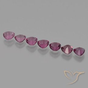 Rhodolite Garnet Gemstones in 5 x 5 mm (calibrated) Size for Sale, Rhodolite Garnet Stones in Medium Purple Color