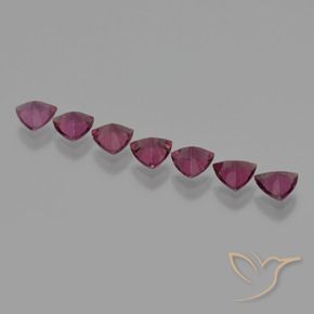 Rhodolite Garnet Gemstones in 5 x 5 mm (calibrated) Size for Sale, Rhodolite Garnet Stones in Pink Berry Purple Color