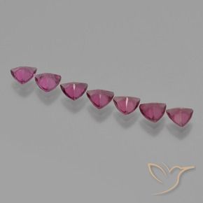 Rhodolite Garnet Gemstones in 5 x 5 mm (calibrated) Size for Sale, Rhodolite Garnet Stones in Pink Berry Purple Color