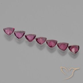 Rhodolite Garnet Gemstones in 5 x 5 mm (calibrated) Size for Sale, Rhodolite Garnet Stones in Medium Purple Color