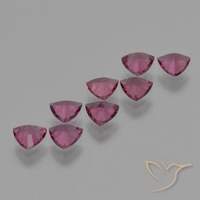 Rhodolite Garnet Gemstones in 5 x 5 mm (calibrated) Size for Sale, Rhodolite Garnet Stones in Magenta-Pink Color