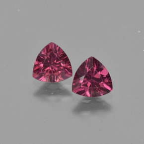 1.10 ct Pink Rhodolite Garnet Gemstone, Rhodolite Garnet Gem in Trillion Facet Shape for Sale.