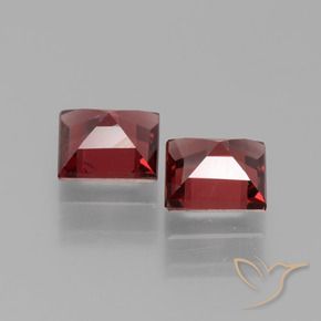 Rhodolite Garnet Gemstones in 5 x 5 mm (calibrated) Size for Sale, Rhodolite Garnet Stones in Deep Red Color
