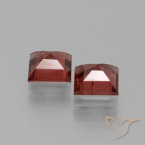 Rhodolite Garnet Gemstones in 5 x 5 mm (calibrated) Size for Sale, Rhodolite Garnet Stones in Medium-Dark Red Color