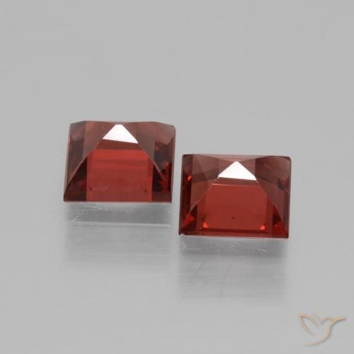 Rhodolite Garnet Gemstones in 5 x 5 mm (calibrated) Size for Sale, Rhodolite Garnet Stones in Deep Red Color