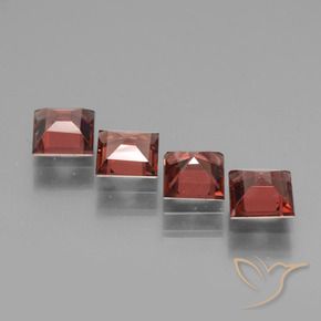 Rhodolite Garnet Gemstones in 5 x 5 mm (calibrated) Size for Sale, Rhodolite Garnet Stones in Deep Scarlet Red Color