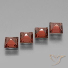 Rhodolite Garnet Gemstones in 5 x 5 mm (calibrated) Size for Sale, Rhodolite Garnet Stones in Scarlet Red Color