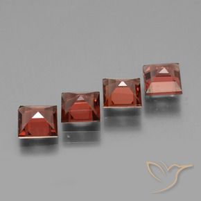 Rhodolite Garnet Gemstones in 5 x 5 mm (calibrated) Size for Sale, Rhodolite Garnet Stones in Deep Red Color