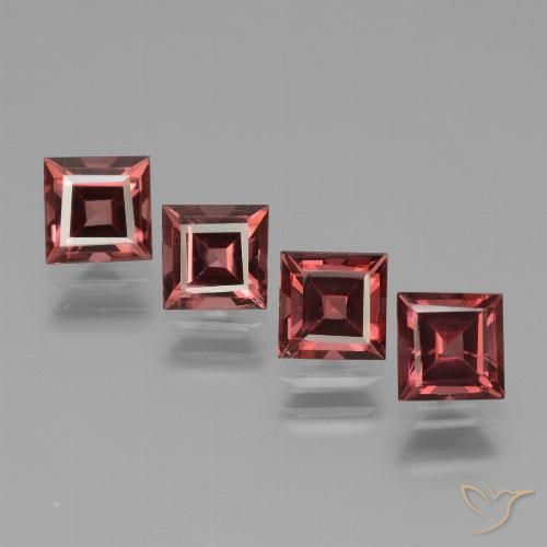 3.18ctw Natural Merlot Red Rhodolite Garnet, Square, VS