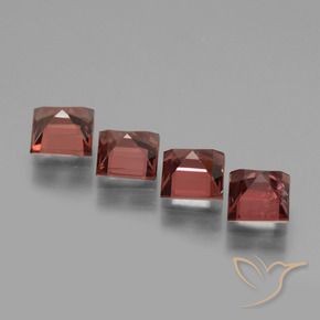 Rhodolite Garnet Gemstones in 5 x 5 mm (calibrated) Size for Sale, Rhodolite Garnet Stones in Merlot Red Color