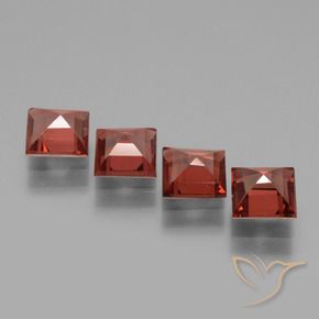 Rhodolite Garnet Gemstones in 5 x 5 mm (calibrated) Size for Sale, Rhodolite Garnet Stones in Deep Red Color