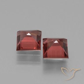 Rhodolite Garnet Gemstones in 4.9 x 4.2 mm Size for Sale, Rhodolite Garnet Stones in Deep Red Color