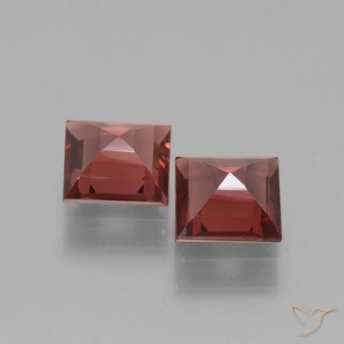 Rhodolite Garnet Gemstones in 5 x 5 mm (calibrated) Size for Sale, Rhodolite Garnet Stones in Medium Red Color