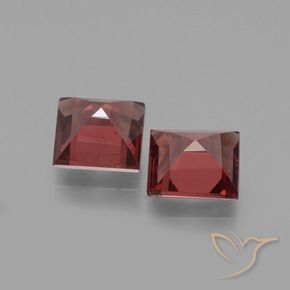 Rhodolite Garnet Gemstones in 5 x 5 mm (calibrated) Size for Sale, Rhodolite Garnet Stones in Deep Red Color