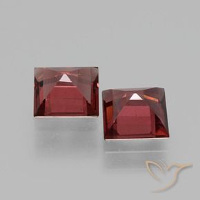 Rhodolite Garnet Gemstones in 5 x 5 mm (calibrated) Size for Sale, Rhodolite Garnet Stones in Dark Red Color