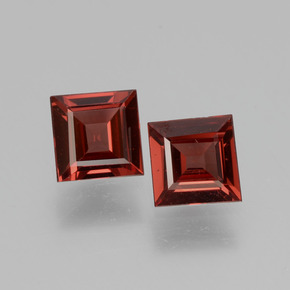 1.17 ctw Pink Rhodolite Garnet Gemstones, Rhodolite Garnet Gems in Square Facet Shape for Sale.