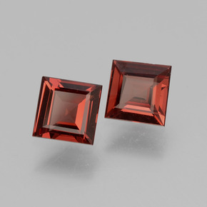 1.17 ctw Pink Rhodolite Garnet Stones, Natural Rhodolite Garnet in Square Facet Shape for Sale