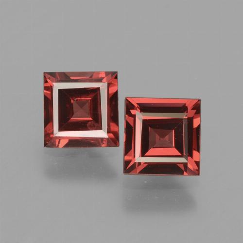 Deep Scarlet Red 红榴石 Gem - 0.7ct 正方形切面 (ID: 431195)