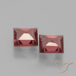 Rhodolite Garnet Gemstones in 5 x 5 mm (calibrated) Size for Sale, Rhodolite Garnet Stones in Deep Red Color
