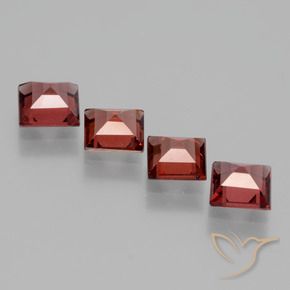 Rhodolite Garnet Gemstones in 5 x 5 mm (calibrated) Size for Sale, Rhodolite Garnet Stones in Deep Red Color