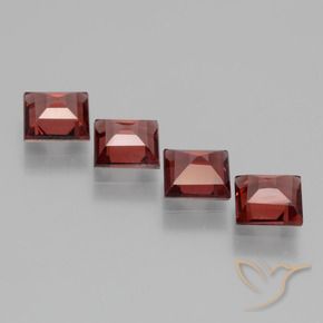Rhodolite Garnet Gemstones in 5 x 5 mm (calibrated) Size for Sale, Rhodolite Garnet Stones in Dark Red Color