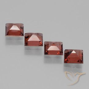 Rhodolite Garnet Gemstones in 5 x 5 mm (calibrated) Size for Sale, Rhodolite Garnet Stones in Medium Red Color
