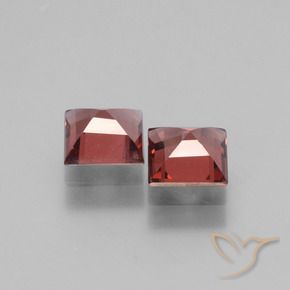 Rhodolite Garnet Gemstones in 5 x 5 mm (calibrated) Size for Sale, Rhodolite Garnet Stones in Medium Red Color
