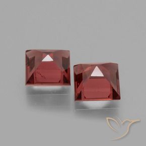Rhodolite Garnet Gemstones in 5 x 5 mm (calibrated) Size for Sale, Rhodolite Garnet Stones in Deep Red Color