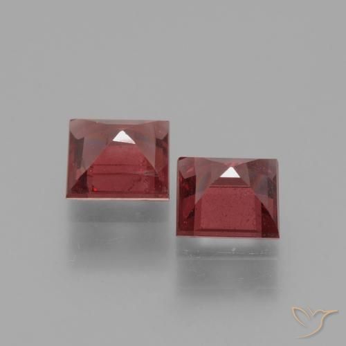 Rhodolite Garnet Gemstones in 4.8 x 4.8 mm Size for Sale, Rhodolite Garnet Stones in Pinkish Red Color