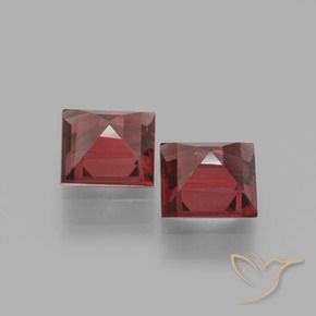 Rhodolite Garnet Gemstones in 5 x 5 mm (calibrated) Size for Sale, Rhodolite Garnet Stones in Deep Red Color