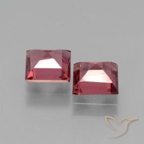 Rhodolite Garnet Gemstones in 5 x 5 mm (calibrated) Size for Sale, Rhodolite Garnet Stones in Deep Red Color