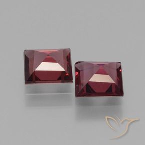 Rhodolite Garnet Gemstones in 5 x 5 mm (calibrated) Size for Sale, Rhodolite Garnet Stones in Deep Red Color