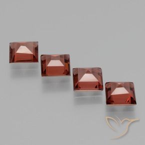Rhodolite Garnet Gemstones in 4.8 x 4.8 mm Size for Sale, Rhodolite Garnet Stones in Deep Red Color
