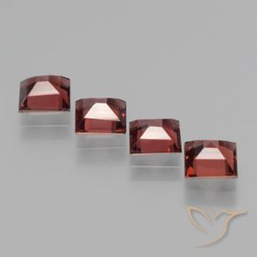 Rhodolite Garnet Gemstones in 4.8 x 4.7 mm Size for Sale, Rhodolite Garnet Stones in Dark Red Color