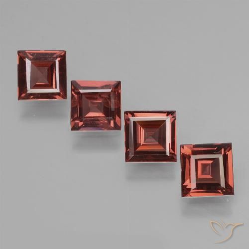 2.37ctw Natural Deep Scarlet Red Rhodolite Garnet, Square, VS