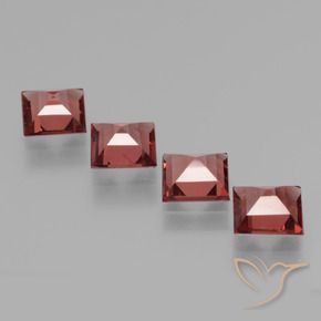 Rhodolite Garnet Gemstones in 5 x 5 mm (calibrated) Size for Sale, Rhodolite Garnet Stones in Deep Scarlet Red Color