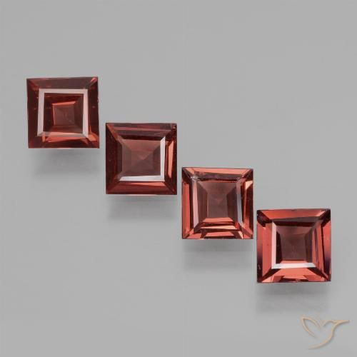 2.43ctw Natural Scarlet Red Rhodolite Garnet, Square, VS