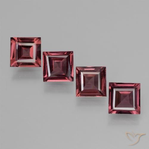 2.47ctw Natural Deep Red Rhodolite Garnet, Square, VS