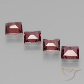 Rhodolite Garnet Gemstones in 5 x 5 mm (calibrated) Size for Sale, Rhodolite Garnet Stones in Deep Red Color