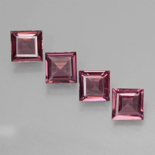 Purple-Red Rhodolite Garnet Gem - 0.6ct Square Facet (ID: 431363)