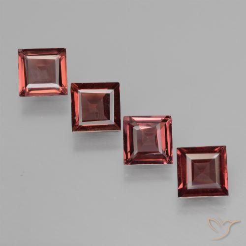 2.37ctw Natural Dark Red Rhodolite Garnet, Square, VS