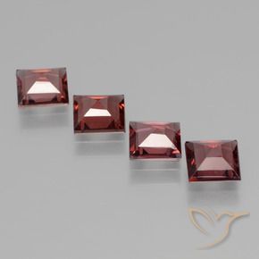 Rhodolite Garnet Gemstones in 5 x 5 mm (calibrated) Size for Sale, Rhodolite Garnet Stones in Dark Red Color