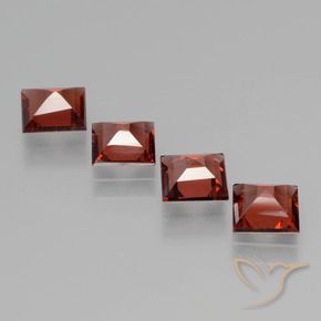 Rhodolite Garnet Gemstones in 5 x 5 mm (calibrated) Size for Sale, Rhodolite Garnet Stones in Deep Red Color