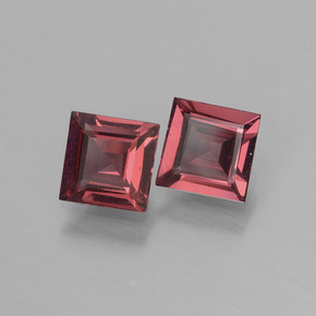1.29 ct Pink Rhodolite Garnet Stone, Natural Rhodolite Garnet in Square Facet Shape for Sale