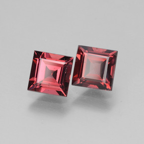 1.64 ct Pink Rhodolite Garnet Stone, Natural Rhodolite Garnet in Square Facet Shape for Sale