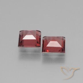 Rhodolite Garnet Gemstones in 5 x 5 mm (calibrated) Size for Sale, Rhodolite Garnet Stones in Deep Red Color