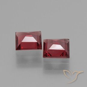 Rhodolite Garnet Gemstones in 5 x 5 mm (calibrated) Size for Sale, Rhodolite Garnet Stones in Scarlet Red Color